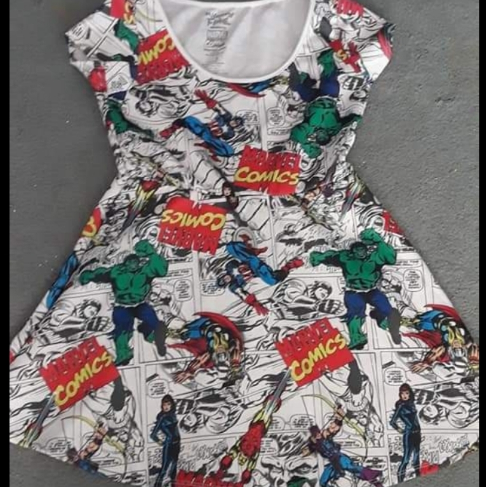 Marvel comic book dress